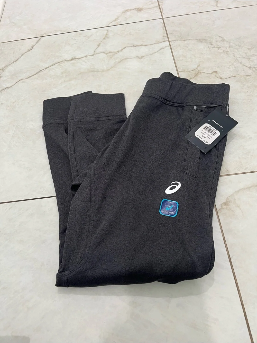 NWT ASICS Gray Athletic Sweatpants Size Medium $50